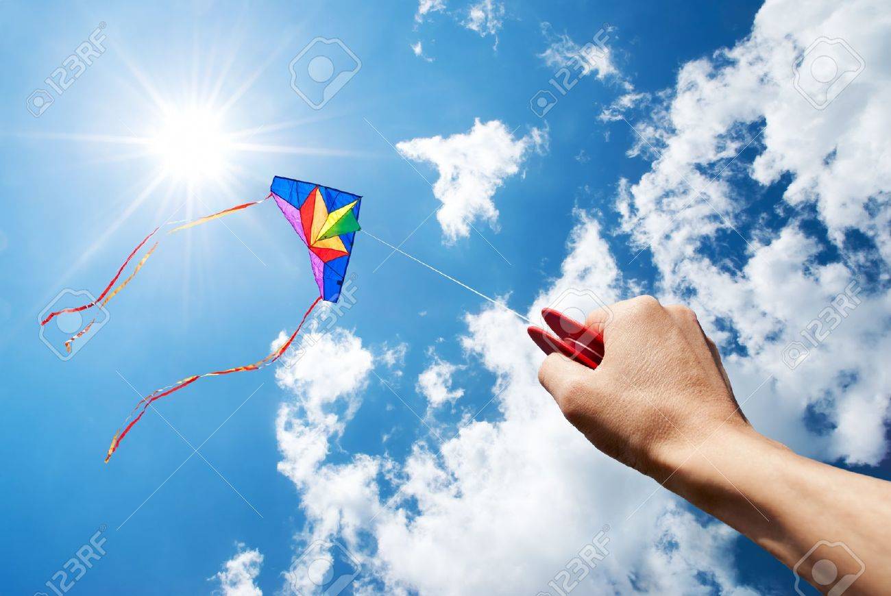fly a kite high in the sky