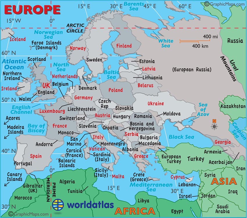 Brief Description on World atlas map