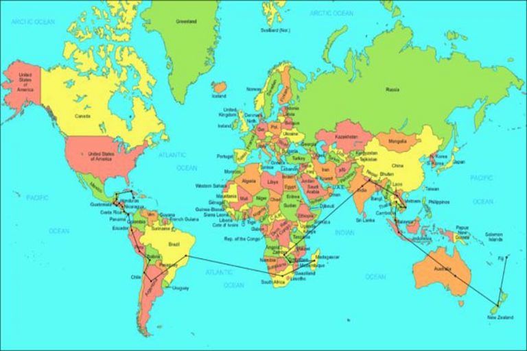 Detailed world map-helping people to know more about our world