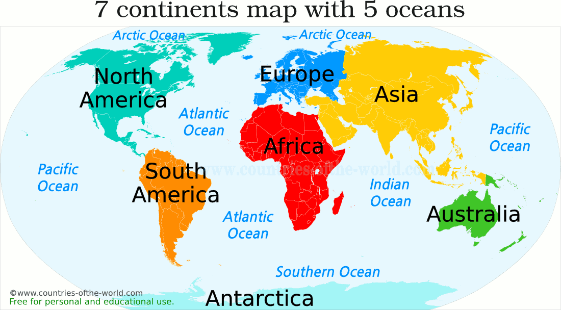 7-continents-and-their-countries-and-oceans-getinfolist
