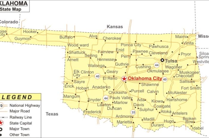 Map of Oklahoma City and suburb